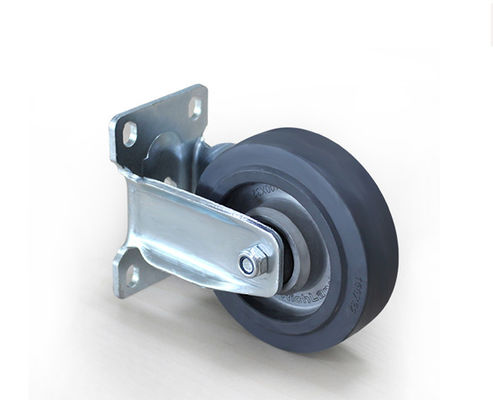 Medium sized 4-inch aluminum core elastic rubber silent directional wheel handcart shelving equipment instrument industrial casters 5904-56A