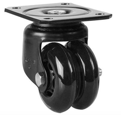 3-inch plastic core polyurethane PU double wheel AGV robot special universal wheel-JQR05310-80A