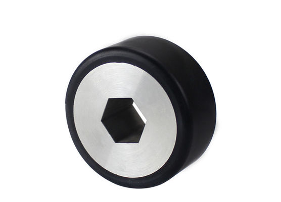 AGV polyurethane flange hexagonal walking wheel 80 * 35mm