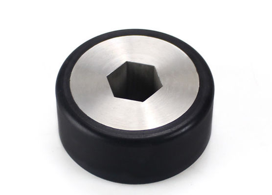 AGV polyurethane flange hexagonal walking wheel 80 * 35mm