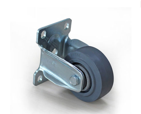 Medium sized 3-inch aluminum core elastic rubber silent directional wheel handcart shelving equipment instrument industrial casters 5903-56A