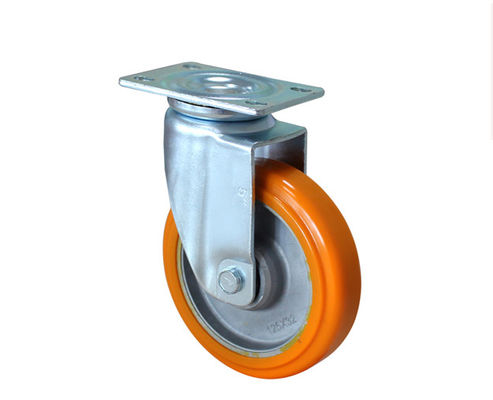 Medium sized 5-inch aluminum core polyurethane silent universal wheel handcart rack equipment instrument industrial casters 5915-86A