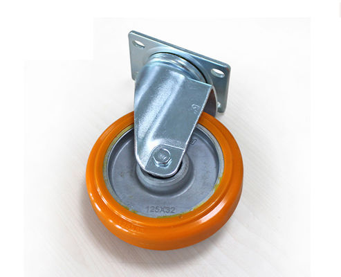Medium sized 5-inch aluminum core polyurethane silent universal wheel handcart rack equipment instrument industrial casters 5915-86A