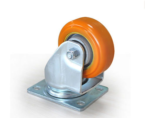 Medium sized 3-inch aluminum core polyurethane silent universal wheel handcart rack equipment instrument industrial casters 5913-86A