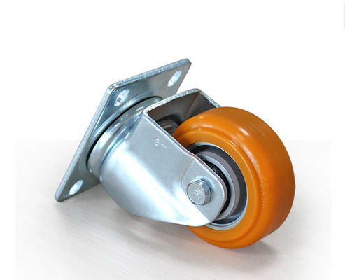 Medium sized 3-inch aluminum core polyurethane silent universal wheel handcart rack equipment instrument industrial casters 5913-86A