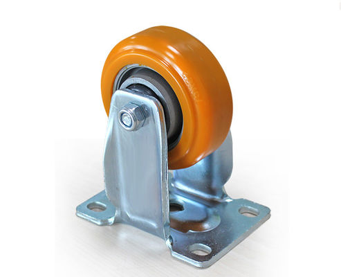 Medium sized 3-inch aluminum core polyurethane silent directional wheel handcart shelving equipment instrument industrial casters 5903-86A