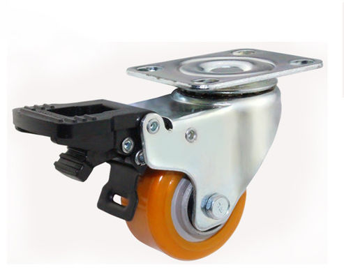 Lightweight 2-inch aluminum core polyurethane silent universal wheel with brake, furniture cabinet, coffee table, table and chairs wheel, movable wheel 3922-86A