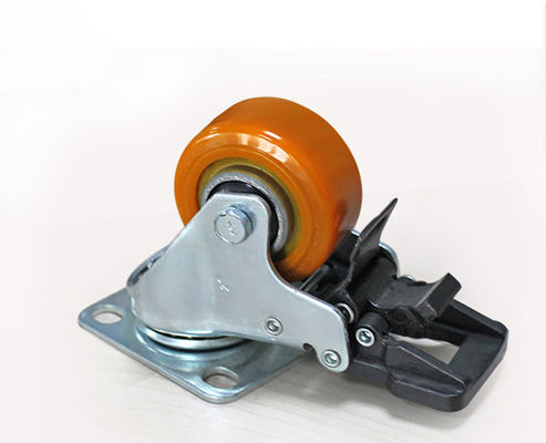Lightweight 2-inch aluminum core polyurethane silent universal wheel with brake, furniture cabinet, coffee table, table and chairs wheel, movable wheel 3922-86A