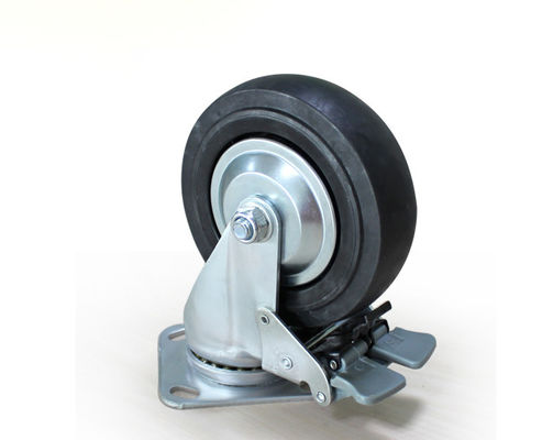 6-inch medium to heavy-duty super rubber silent switching brake system with silent casters (full brake, directional, universal can be freely converted according to needs)