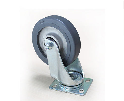 4-inch lightweight aluminum core rubber silent universal wheel logistics flatbed handcart industrial equipment wheel 3914-56A