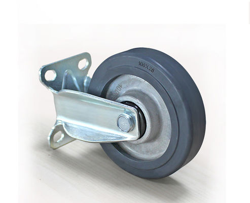 4-inch lightweight aluminum core rubber silent directional wheel logistics flatbed handcart industrial equipment wheel 3904-56A