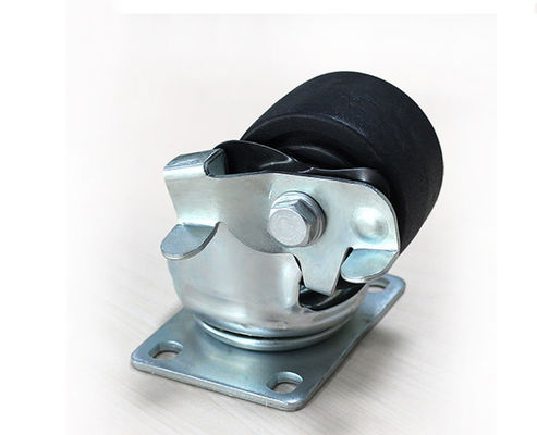 2.5-inch high-strength nylon low center of gravity industrial machine supporting equipment, black universal casters with brakes M31225-16