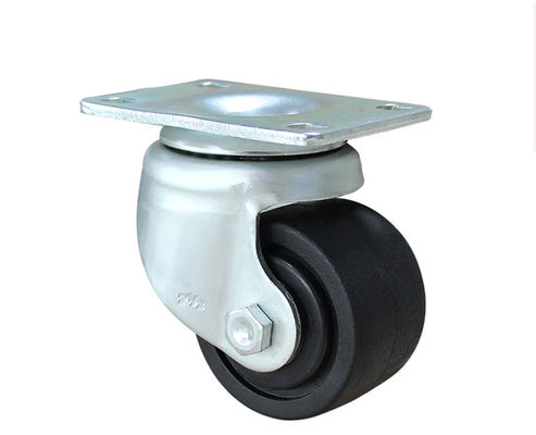 2.5-inch high-strength nylon low center of gravity industrial machine supporting equipment, black denim universal casters M31125-16