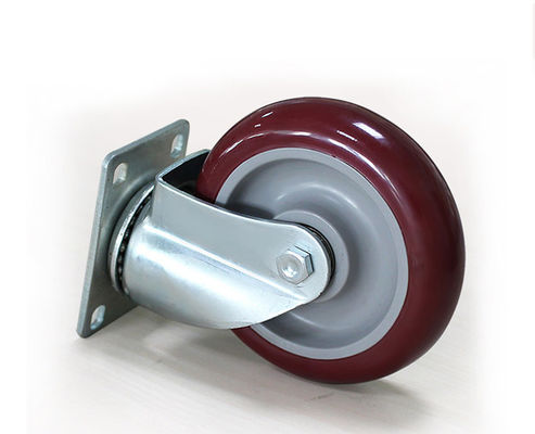 Medium sized 5-inch high-strength polyurethane PU silent universal wheel logistics handcart shelf industrial casters 5115-86