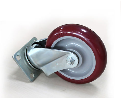 Medium sized 5-inch high-strength polyurethane PU silent universal wheel logistics handcart shelf industrial casters 5115-86