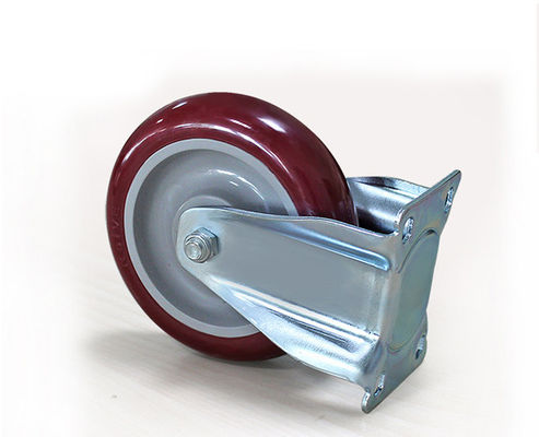 Medium sized 5-inch high-strength polyurethane PU silent directional wheel logistics handcart shelf industrial casters 5105-86