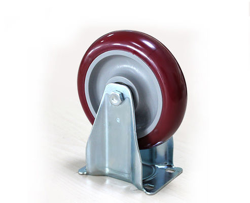 Medium sized 5-inch high-strength polyurethane PU silent directional wheel logistics handcart shelf industrial casters 5105-86