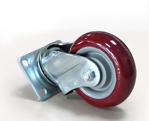 Medium sized 4-inch high-strength polyurethane PU silent universal wheel logistics handcart shelf industrial casters 5114-86