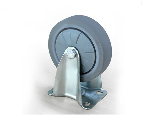 Lightweight 4-inch high elasticity rubber silent directional wheel handcart furniture fixed casters 3704-37