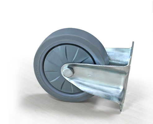 Lightweight 4-inch high elasticity rubber silent directional wheel handcart furniture fixed casters 3704-37