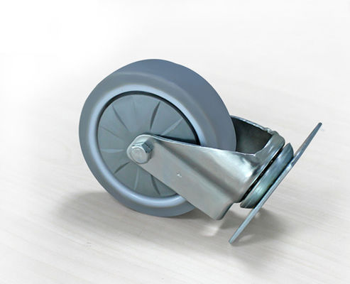 Lightweight 4-inch high elasticity rubber silent universal wheel handcart furniture movable casters 3714-37