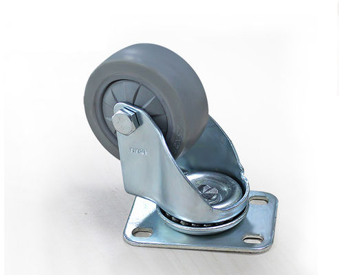 Lightweight 2.5-inch high elasticity rubber silent universal caster handcart furniture universal caster 37125-37