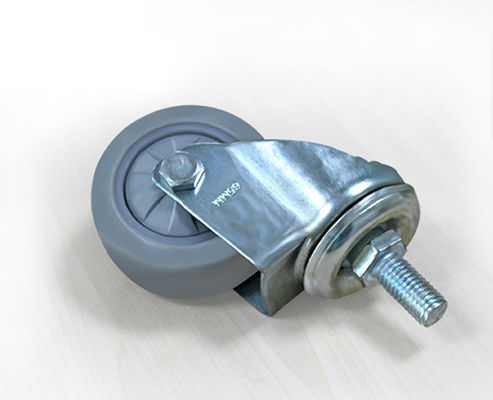 Lightweight 2.5-inch high elasticity rubber silent universal caster handcart furniture screw universal caster 37325-37