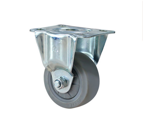 2.5-inch lightweight single bearing high elasticity rubber silent directional wheel handcart furniture handcart caster 37025-37