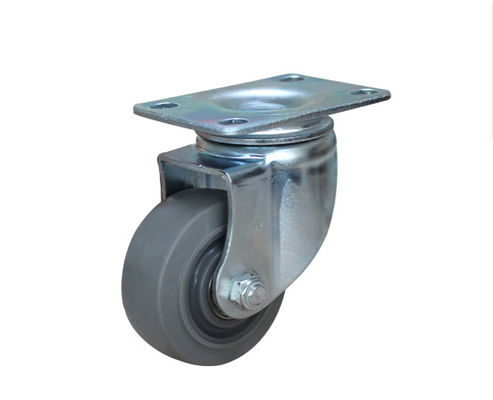 Medium sized double bearing 3-inch high elastic rubber silent universal wheel logistics handcart industrial casters 5113-36