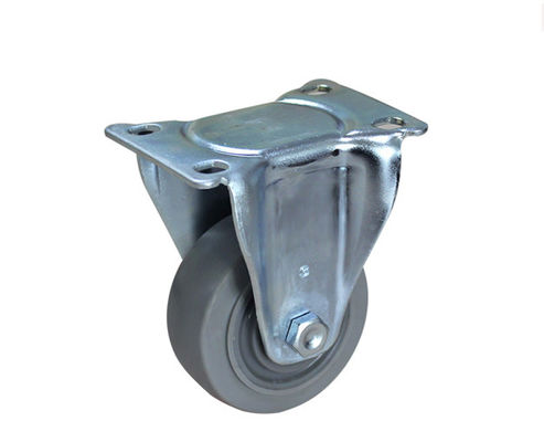 Medium sized double bearing 3-inch high elastic rubber silent directional wheel logistics handcart industrial casters 5103-36