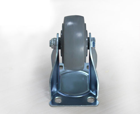 Medium sized double bearing 3-inch high elastic rubber silent directional wheel logistics handcart industrial casters 5103-36