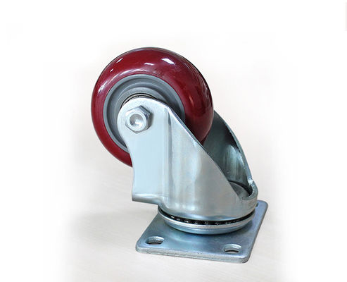 Medium sized double bearing 3-inch high-strength polyurethane silent universal wheel logistics handcart shelf industrial casters 5113-86