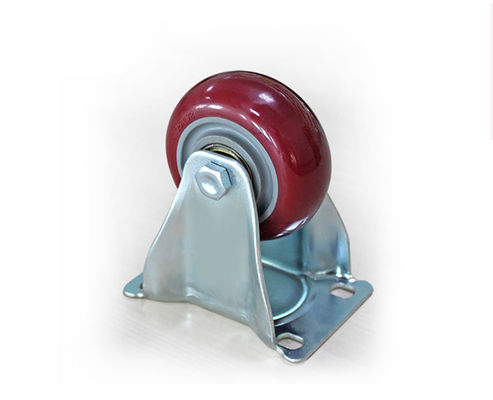 Medium sized double bearing 3-inch high-strength polyurethane PU silent directional wheel logistics handcart shelf industrial casters 5103-86
