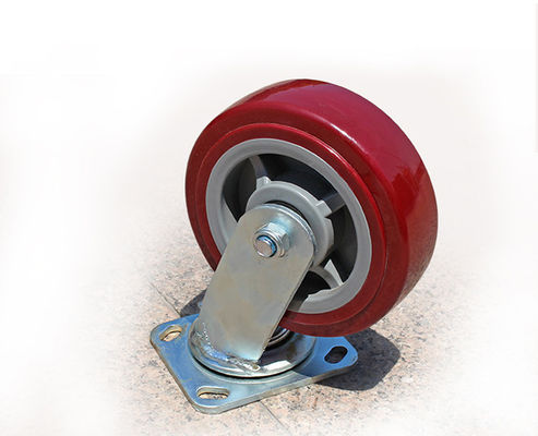 Heavy duty 6-inch polyurethane PU silent universal wheel flatbed handcart industrial equipment caster 7116-86