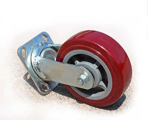 Heavy duty 6-inch polyurethane PU silent universal wheel flatbed handcart industrial equipment caster 7116-86