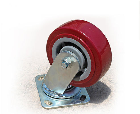 Heavy duty 5-inch polyurethane PU silent universal wheel flatbed handcart industrial equipment caster 7115-86