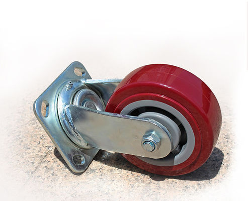 Heavy duty 5-inch polyurethane PU silent universal wheel flatbed handcart industrial equipment caster 7115-86