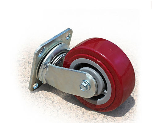 Heavy duty 5-inch polyurethane PU silent universal wheel flatbed handcart industrial equipment caster 7115-86
