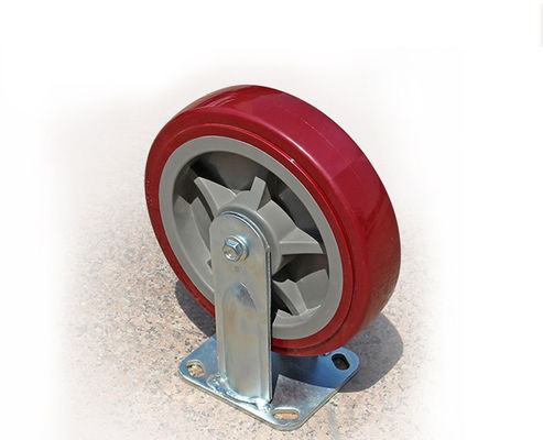 Heavy duty 8-inch polyurethane PU silent directional wheel flatbed handcart industrial equipment caster 7108-86