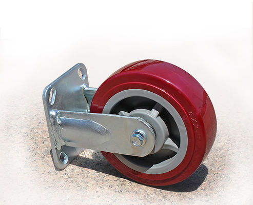Heavy duty 6-inch polyurethane PU silent directional wheel flatbed handcart industrial equipment caster 7106-86