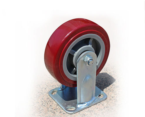 Heavy duty 6-inch polyurethane PU silent directional wheel flatbed handcart industrial equipment caster 7106-86