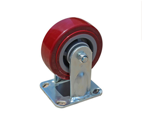 Heavy duty 5-inch polyurethane PU silent directional wheel flatbed handcart industrial equipment caster 7105-86