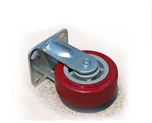 Heavy duty 5-inch polyurethane PU silent directional wheel flatbed handcart industrial equipment caster 7105-86