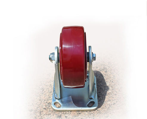 Heavy duty 5-inch polyurethane PU silent directional wheel flatbed handcart industrial equipment caster 7105-86