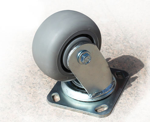 4-inch heavy-duty high elasticity rubber silent universal wheel flatbed handcart industrial equipment caster 7114-56