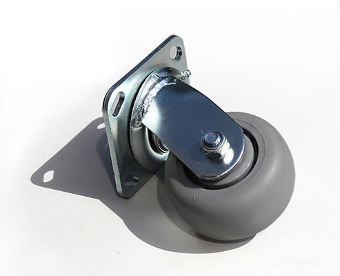 4-inch heavy-duty high elasticity rubber silent universal wheel flatbed handcart industrial equipment caster 7114-56