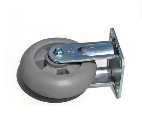 6-inch heavy-duty high elasticity rubber silent directional wheel flatbed handcart industrial equipment caster 7106-56