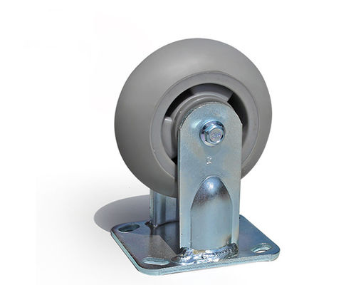 5-inch heavy-duty high elasticity rubber silent directional wheel flatbed handcart industrial equipment caster 7105-56