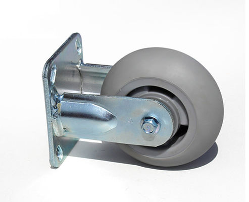 5-inch heavy-duty high elasticity rubber silent directional wheel flatbed handcart industrial equipment caster 7105-56