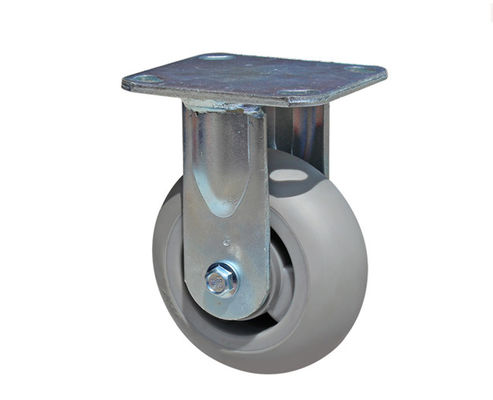 5-inch heavy-duty high elasticity rubber silent directional wheel flatbed handcart industrial equipment caster 7105-56
